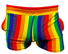 Load image into Gallery viewer, Made In SF Rainbow Stripe Shorts
