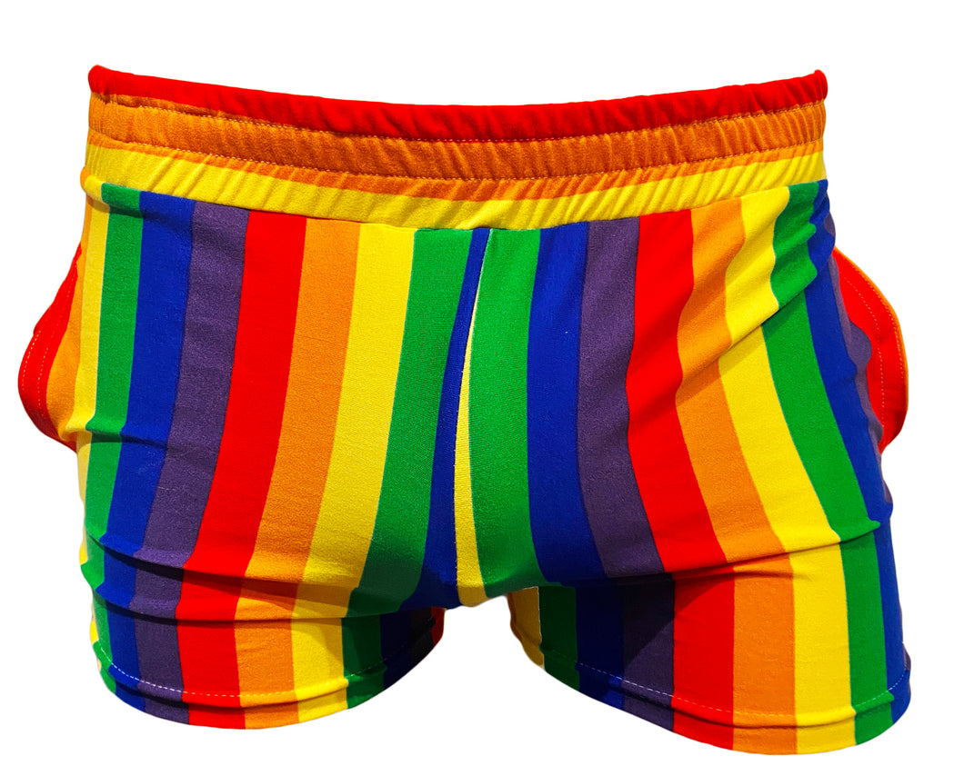 Made In SF Rainbow Stripe Shorts