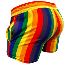 Load image into Gallery viewer, Made In SF Rainbow Stripe Shorts
