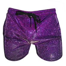 Load image into Gallery viewer, Glitter Shorts with Pockets - Purple
