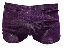Load image into Gallery viewer, Open Butt Jock Trunk Purple Glitter
