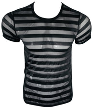 Load image into Gallery viewer, Striped Mesh Tee
