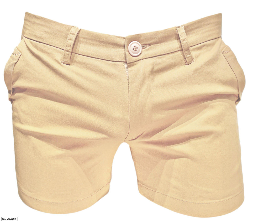 Chino Short Shorts - Tan