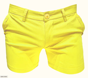 Chino Short Shorts - Lemon Yellow
