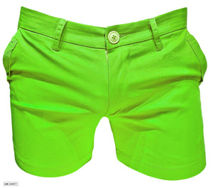Chino Short Shorts - Lime Green