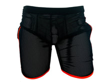 Load image into Gallery viewer, Knobs Sports Mesh GYM Shorts-Black With Red
