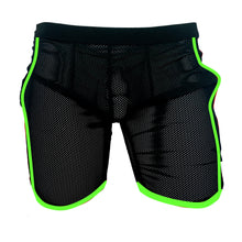 Load image into Gallery viewer, Knobs Sports Mesh GYM Shorts-Black With Neon Green
