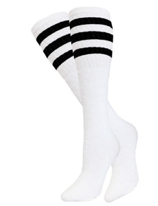 Tube Socks 3 OR 6 Pair Pack - White Black