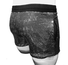 Load image into Gallery viewer, Flat Sequins Shorts - BLACK SILVER
