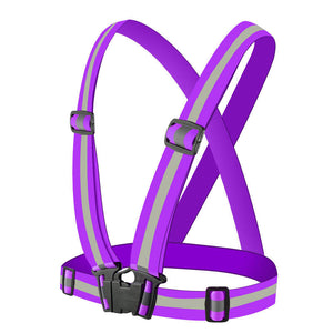 Reflective Elastic Harness - Purple