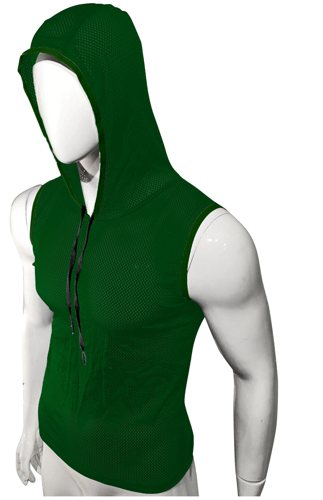 Sports Mesh Hooded Tank Forest Green