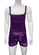 Load image into Gallery viewer, Glitter Overalls - Purple
