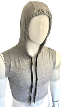 Load image into Gallery viewer, Hooded Crop Tank - Grey Cotton
