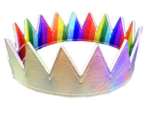 Rainbow Stripes Crown - Reversible Silver - Diagonal