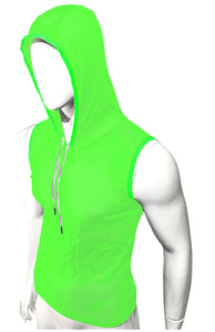 Sports Mesh Hooded Tank Lime - Neon Green