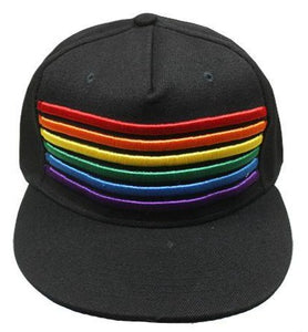 PRIDE Flag Embroidered Lines Rainbow Hat