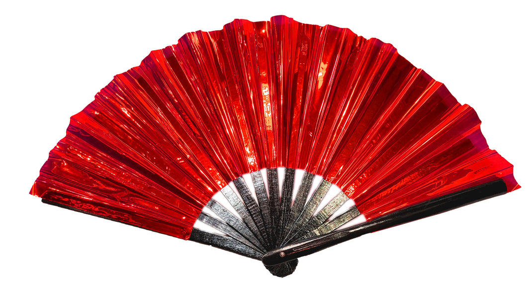 Party Clack Fan - Iridescent Red / Gold