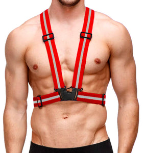 Reflective Elastic Harness - Red