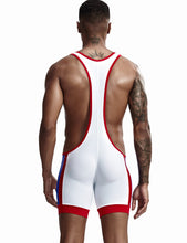 Load image into Gallery viewer, Sport Wrestling Singlet - White
